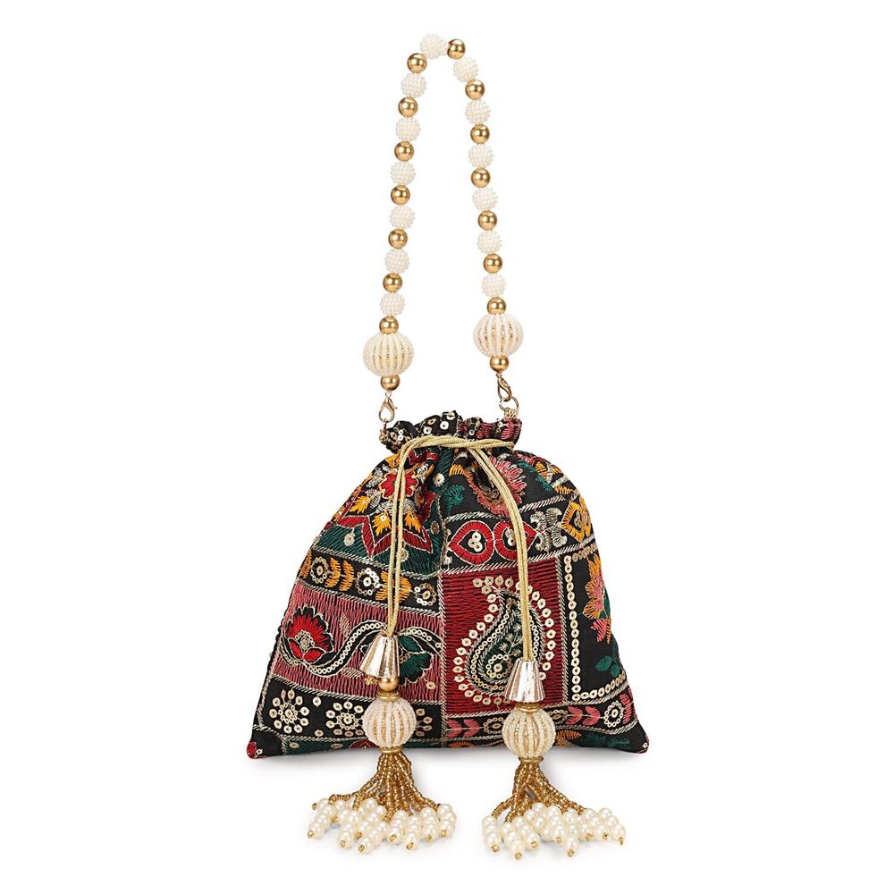 8658 Indian Wedding Potli Bags , Potli Bags For Enagement Navy Blue